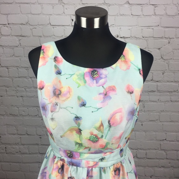 En Creme Pastel Floral Cocktail Dress - Picture 4 of 8